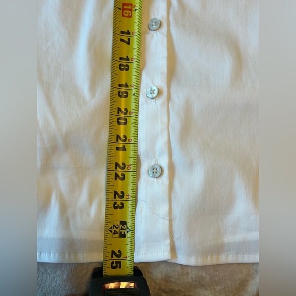 NWT Chico’s Poplin Embroidered Shirt Button Down Women’s L White Accent Sleeves - Picture 8 of 12